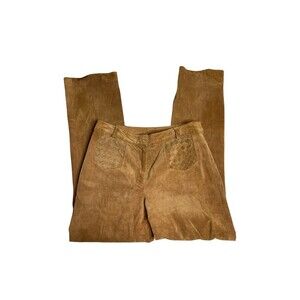 Vintage Women's Willi Smith Pants Beige Leather size 10 western 70's lattice